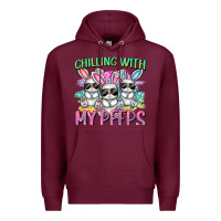 Burgundy chilling with my peeps easter bunnies cowgirl cowg Premium Hoodie - CowGirlArtShop