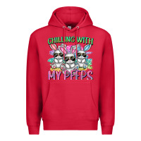Cardinal chilling with my peeps easter bunnies cowgirl cowg Premium Hoodie - CowGirlArtShop