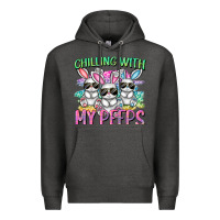 Charcoal Heather chilling with my peeps easter bunnies cowgirl cowg Premium Hoodie - CowGirlArtShop