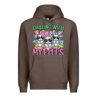 Coffee chilling with my peeps easter bunnies cowgirl cowg Premium Hoodie - CowGirlArtShop