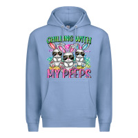 Colony Blue chilling with my peeps easter bunnies cowgirl cowg Premium Hoodie - CowGirlArtShop