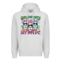 Dove Grey chilling with my peeps easter bunnies cowgirl cowg Premium Hoodie - CowGirlArtShop