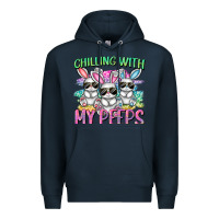 Navy chilling with my peeps easter bunnies cowgirl cowg Premium Hoodie - CowGirlArtShop