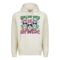 Oatmeal Heather chilling with my peeps easter bunnies cowgirl cowg Premium Hoodie - CowGirlArtShop
