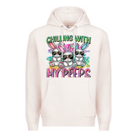 Pale Pink chilling with my peeps easter bunnies cowgirl cowg Premium Hoodie - CowGirlArtShop