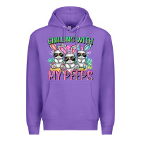 Purple chilling with my peeps easter bunnies cowgirl cowg Premium Hoodie - CowGirlArtShop
