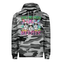 Slate Camo chilling with my peeps easter bunnies cowgirl cowg Premium Hoodie - CowGirlArtShop