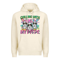 Tofu chilling with my peeps easter bunnies cowgirl cowg Premium Hoodie - CowGirlArtShop