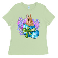 Matcha easter bunny egg flowers Ladies Tee - RanaPortraitStore
