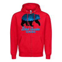 Red British Cloumbia Canada Zipper Hoodie - Bettercallsaul