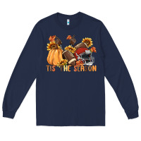 Navy tis' the season Long Sleeve Tee - MaliasSmallBusiness