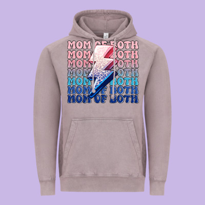 Mom Of Both Boy And Girl Vintage Hoodie Designed By Maliassmallbusiness