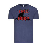 Vintage Denim free hugs Vintage Tee - MaliasSmallBusiness