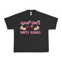 Pigment Black good girls read dirty books Urban Heavy Tee - MaliasSmallBusiness