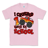 Bubblegum Pink i crushed 100 days of school monster truck Classic Tee - MaliasSmallBusiness