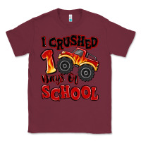 Burgundy i crushed 100 days of school monster truck Classic Tee - MaliasSmallBusiness