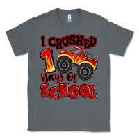 Charcoal Heather i crushed 100 days of school monster truck Classic Tee - MaliasSmallBusiness