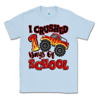 Dusty Blue i crushed 100 days of school monster truck Classic Tee - MaliasSmallBusiness