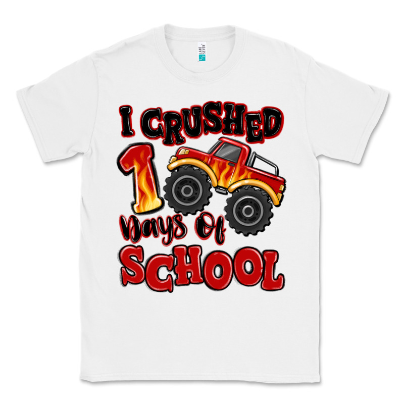 I Crushed 100 Days Of School Monster Truck Classic Tee by MaliasSmallBusiness | Teevron