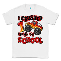 White i crushed 100 days of school monster truck Classic Tee - MaliasSmallBusiness
