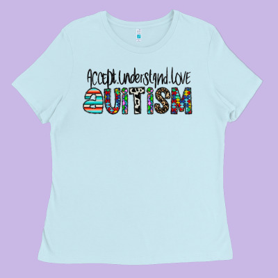 Accept. Understand Love Autism Ladies Tee Designed By Cowhidedigitalart