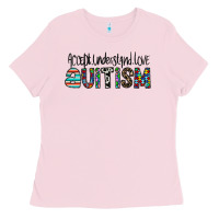 Bubblegum Pink accept. understand love autism Ladies Tee - CowhideDigitalArt