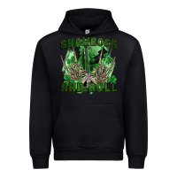 Black shamrock and roll Urban Hoodie - FaDigitalArtStudio