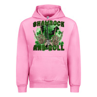 Fuchsia Pink shamrock and roll Urban Hoodie - FaDigitalArtStudio