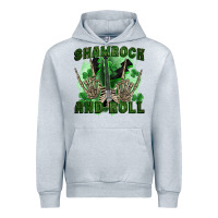 Heather Grey shamrock and roll Urban Hoodie - FaDigitalArtStudio