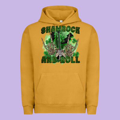Shamrock And Roll Urban Hoodie Designed By Fadigitalartstudio