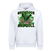 White shamrock and roll Urban Hoodie - FaDigitalArtStudio