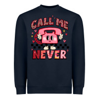 Navy call me never Heavyweight Sweatshirt - MaliasSmallBusiness