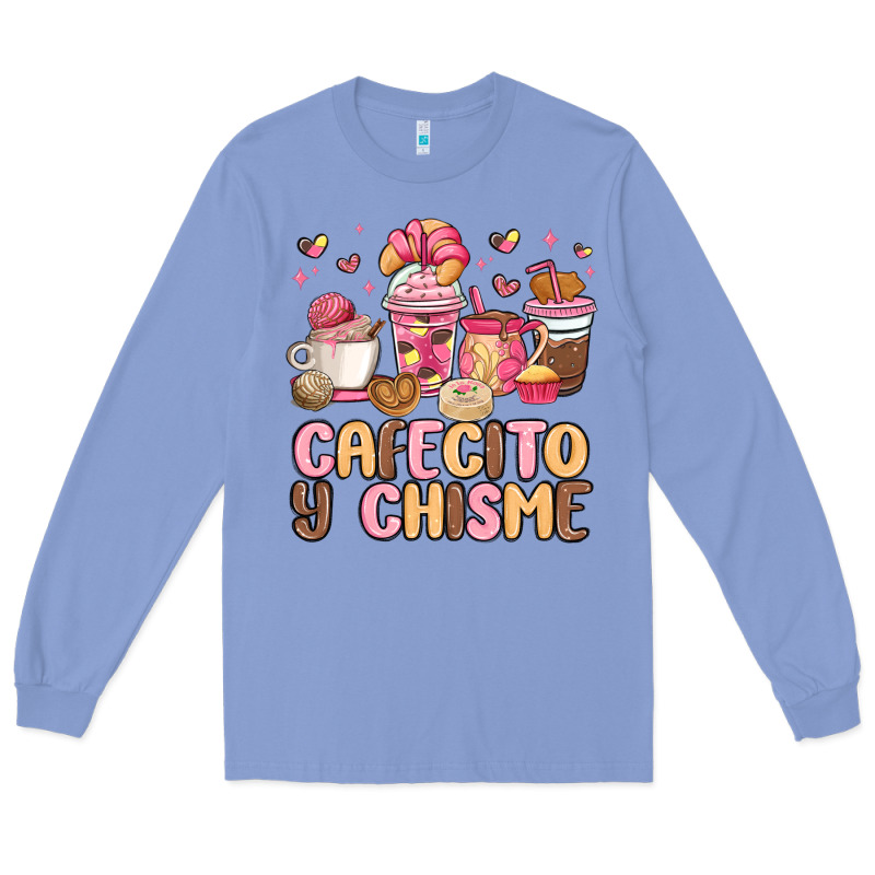 Cafecito Y Chisme Long Sleeve Tee by MaliasSmallBusiness | Teevron