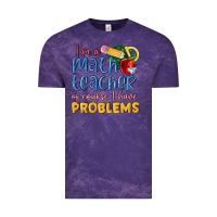 Cloud Purple im a math teacher of course i have problems Vintage Tee - MaliasSmallBusiness