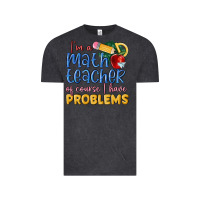 Vintage Black im a math teacher of course i have problems Vintage Tee - MaliasSmallBusiness