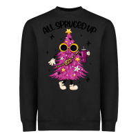 Black all spruced up Heavyweight Sweatshirt - MaliasSmallBusiness