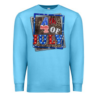 Ocean Blue 4th of july Premium Sweatshirt - CowGirlArtShop