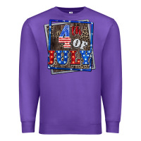 Purple 4th of july Premium Sweatshirt - CowGirlArtShop