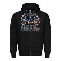 Black 9 Years And Still Enjoying The Ride Zipper Hoodie - Bettercallsaul