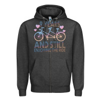 Charcoal Heather 9 Years And Still Enjoying The Ride Zipper Hoodie - Bettercallsaul
