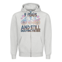 Dove Grey 9 Years And Still Enjoying The Ride Zipper Hoodie - Bettercallsaul
