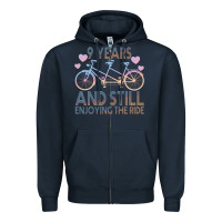 Navy 9 Years And Still Enjoying The Ride Zipper Hoodie - Bettercallsaul