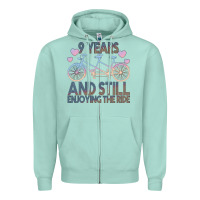 Seafoam 9 Years And Still Enjoying The Ride Zipper Hoodie - Bettercallsaul