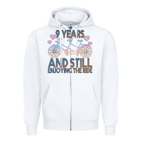 White 9 Years And Still Enjoying The Ride Zipper Hoodie - Bettercallsaul