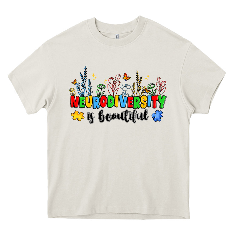 Neurodiversity Is Beautiful Heavy Core Tee by JahusDesignShop | Teevron