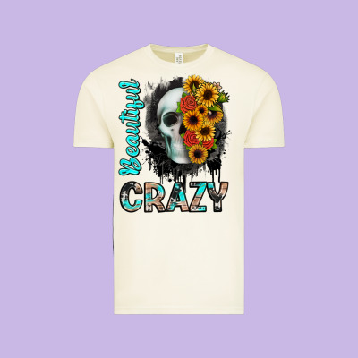 Beautiful Crazy Skull Vintage Tee Designed By Jahusdesignshop