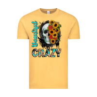 Vintage Mustard beautiful crazy skull Vintage Tee - JahusDesignShop