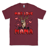 Burgundy mad love for my mama Classic Tee - MaliasSmallBusiness