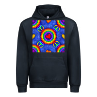 Navy Pride lgbtq hearts and peace symbol seamless patte Urban Hoodie - BundleAndBundleShop