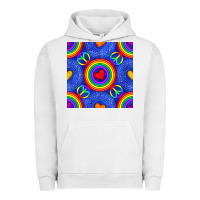 Pigment Lunar Rock Pride lgbtq hearts and peace symbol seamless patte Urban Hoodie - BundleAndBundleShop